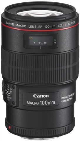 Image of Canon EF 100mm f/2.8L IS USM Macro Black Lens Used