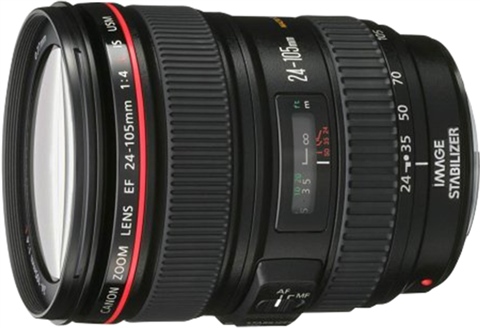 Image of Canon EF 24-105mm f/4L IS USM Black Lens Used