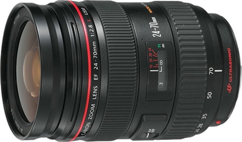 Image of Canon EF 24-70mm f/2.8L USM Black Lens Used