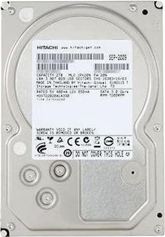 Image of Hitachi Deskstar 2TB 3.5 SATA Used